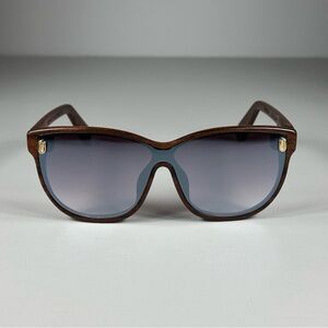 TORQUAY Rosewood Frame Oversized Wayfarer Sunglasses